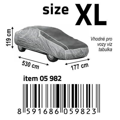 05982 Ochranná plachta proti kroupám XL 530x177x119cm