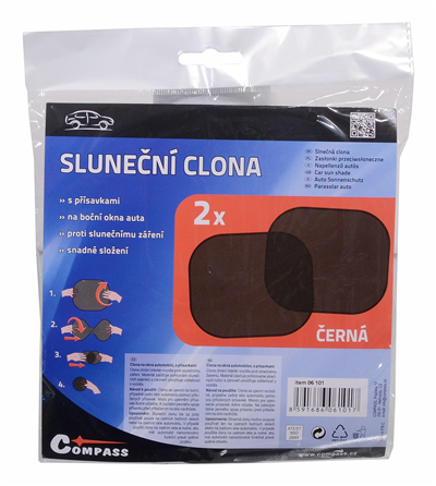 06101 Clona sluneční na boční okno černá 2 přísavky