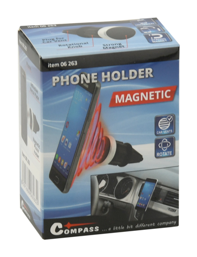 06263 Držák telefonu magnetický do mřížky ROUND