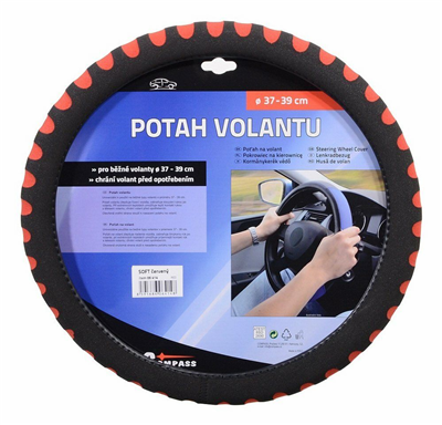 06414 Potah volantu SOFT červený