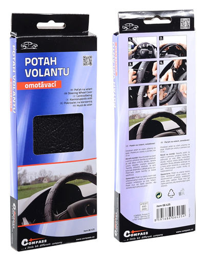 06425 Potah volantu omotávací černý