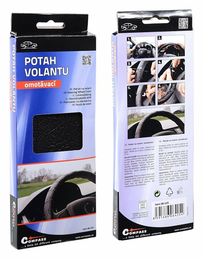 06425 Potah volantu omotávací černý