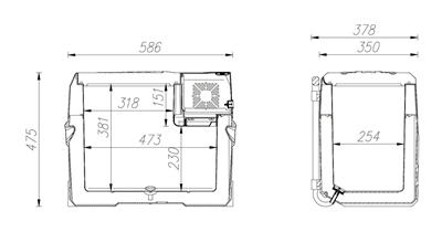 07084 Chladící box FREEZE kompresor 40l 230/24/12V -20°C