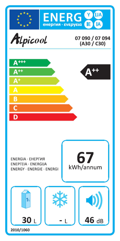07090 Chladící box kompresor 30l 230/24/12V -20°C BLUE