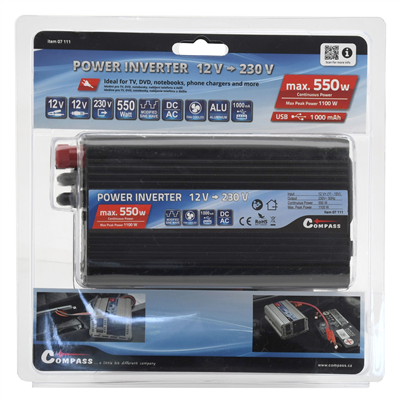 07111 Trafo 12/230V 550W + USB