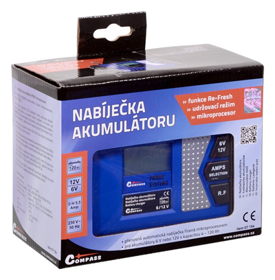 07154 Mikroprocesorová nabíjačka batérií PROFI 6/12V PB/GEL/AGM