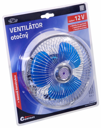 07210 Ventilátor 12V  Maxi otočný