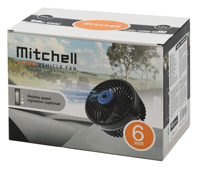 07220 Ventilátor MITCHELL ANION 150mm 12V na přísavku