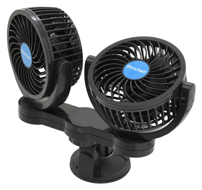 07222 Ventilátor MITCHELL DUO 2x108mm 12V na přísavku