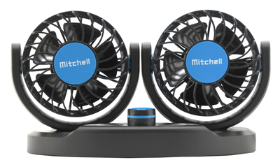07226 Ventilátor MITCHELL DUO 2x85mm 12V na palubní desku