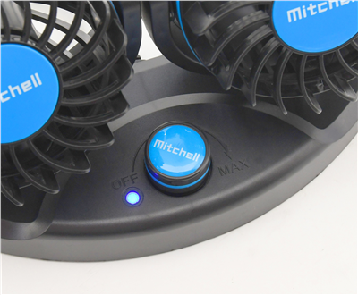 07226 Ventilátor MITCHELL DUO 2x85mm 12V na palubní desku
