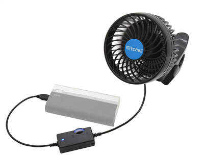 07228 Ventilátor MITCHELL 115mm USB 5V klips