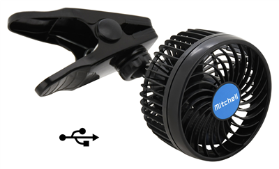 07228 Ventilátor MITCHELL 115mm USB 5V klips
