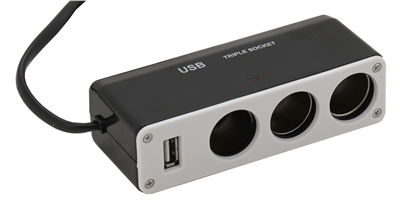 07416 Roztrojka 12/24V + USB 1000mA
