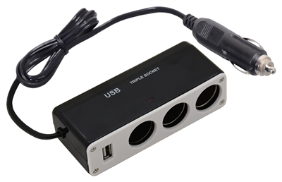 07416 Roztrojka 12/24V + USB 1000mA