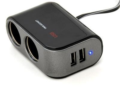07422 Rozdvojka 12/24V + 2x USB 2100mA