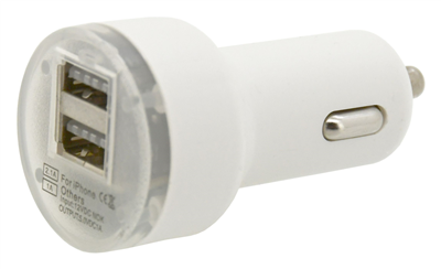 07680 Nabíječka telefonu 12V 2,1A (Iphone 4-8, miniUSB, microUSB, USB-C)