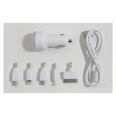 07680 Nabíječka telefonu 12V 2,1A (Iphone 4-8, miniUSB, microUSB, USB-C)