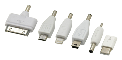 07681 Nabíječka telefonu 230/12V 2,1A (Iphone 4-8, miniUSB, microUSB, USB-C)
