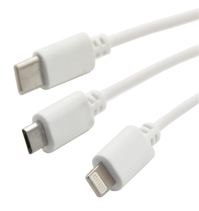 07705 Nabíjecí USB kabel 3in1 (micro USB, iPhone, USB C)