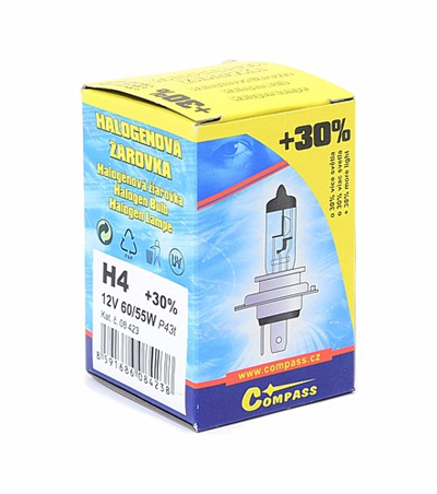 08423 Žárovka 12V  H4  60/55W P43t box FLASH +30%