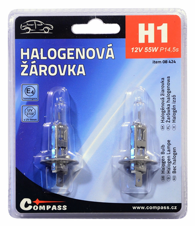 08424 Žárovka 12V  H1  55W P14,5s blister 2ks