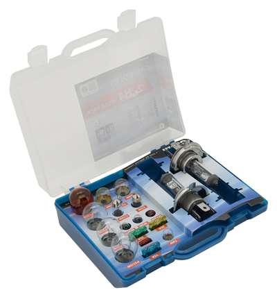 08518 Žárovky 12V servisní box MEGA H7+H7+pojistky
