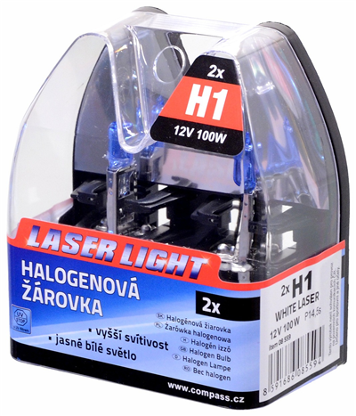 08559 Žárovka 12V  H1  100W P14,5s WHITE LASER  2ks