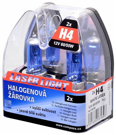 08569 Žárovka 12V  H4  60/55W P43t WHITE LASER  2ks