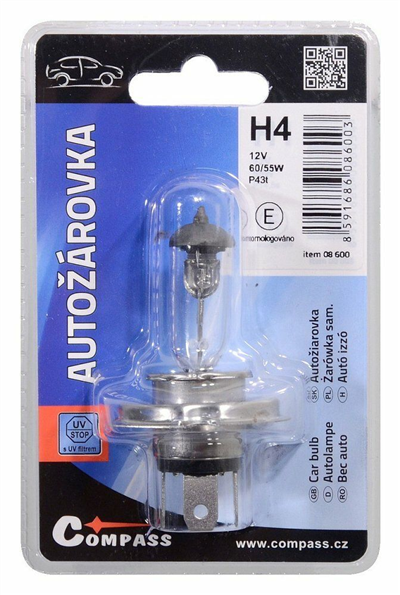 08600 Žárovka 12V  H4  60/55W P43t blister 1ks