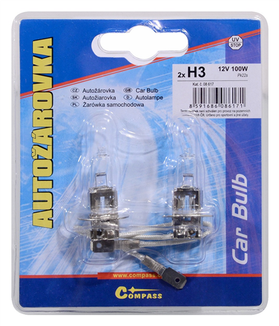 08617 Žárovka 12V  H3  100W Pk22s blister 2ks