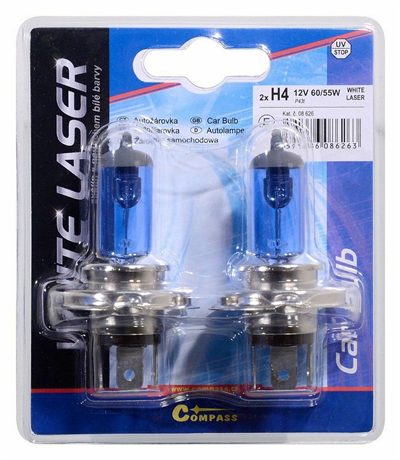 08626 Žárovka 12V  H4  60/55W P43t WHITE LASER blister 2ks