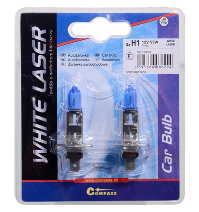 08629 Žárovka 12V  H1  55W P14,5s WHITE LASER blister 2ks