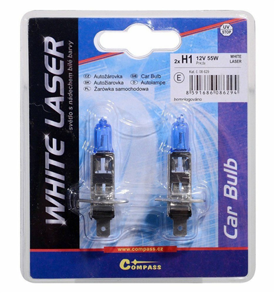 08629 Žárovka 12V  H1  55W P14,5s WHITE LASER blister 2ks