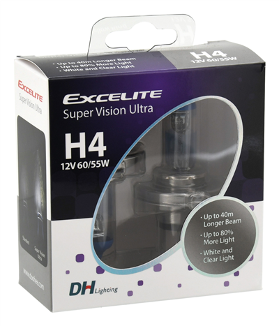 08728 Žárovka Excelite H4 BLUE SVU +80% 60/55W 2ks