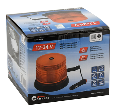 08908 Maják 40LED 12V oranžový