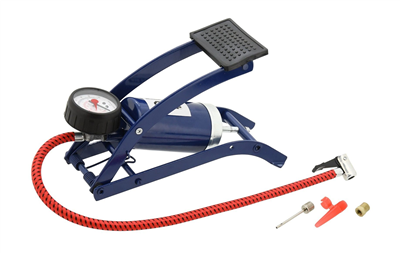 09151 Hustilka nožní s manometrem jednopístová