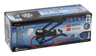 09151 Hustilka nožní s manometrem jednopístová