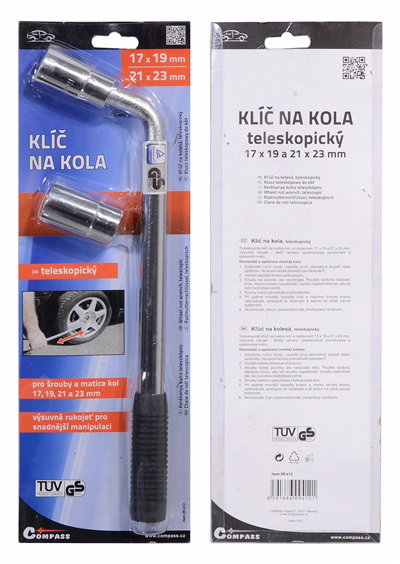 09412 Kľúč na kolesá 17-19/21-23 mm TÜV, GS