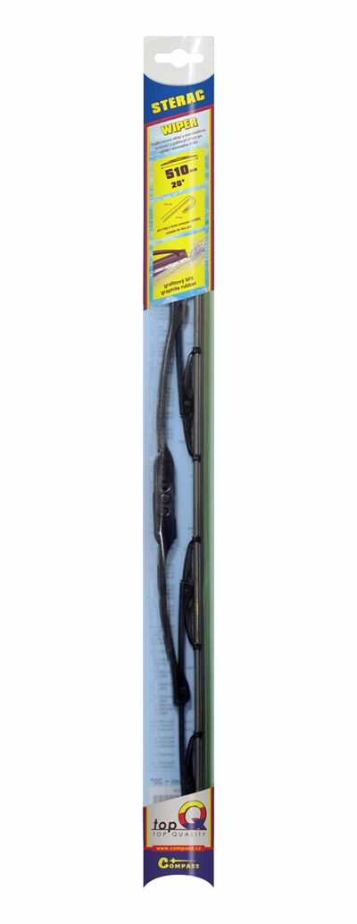 10010 Stěrač kovový TOPQ  510 mm GRAFIT