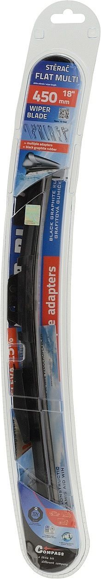 10048 Stěrač FLAT MULTI 450mm s adaptéry