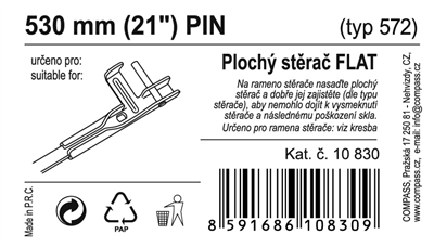 10830 Stěrač FLAT BULK (PIN) 21