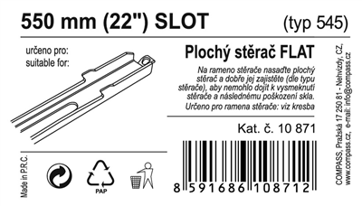 10871 Stěrač FLAT BULK (SLOT) 22