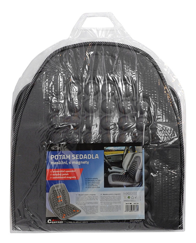 31659 Potah sedadla masážní s magnety šedý