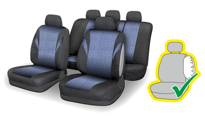 31678 Potahy sedadel sada 9ks POLY modré AIRBAG
