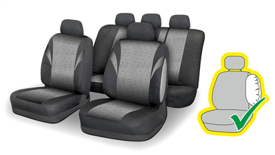 31679 Potahy sedadel sada 9ks POLY šedé AIRBAG