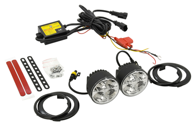 33551 Světla denního svícení 4 HIGH POWER LED 12V/24V (kulatá 70 mm)