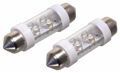 33725 Žárovka 4LED 12V  suf. SV8.5 38mm bílá  2ks