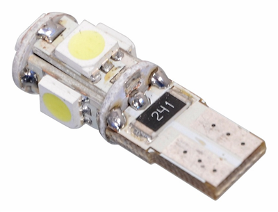 33794 Žárovka 5 SMD LED 12V T10 s rezistorem CAN-BUS ready bílá