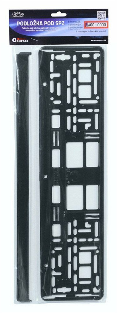 91561 Podložka pod SPZ BLACK metallic